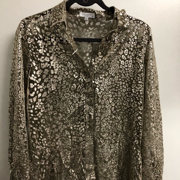 Gold Equipment Leopard Blouse - Picture 12 of 14